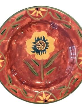 Certified International Gold & Blue Sunflower Ceramic Plate